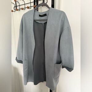 Elegant Bluish Gray Women's Jacket Small